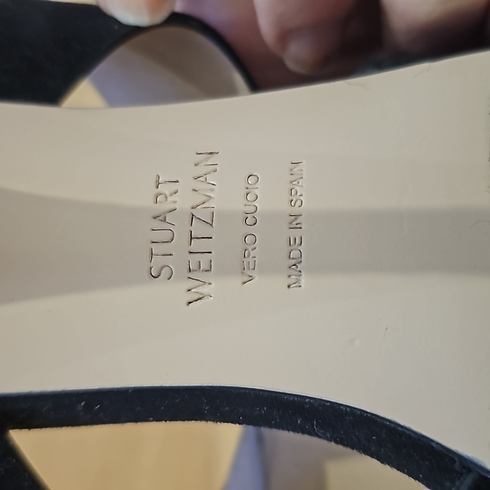 Black Suede Stuart Weitzman Platforms - image 3